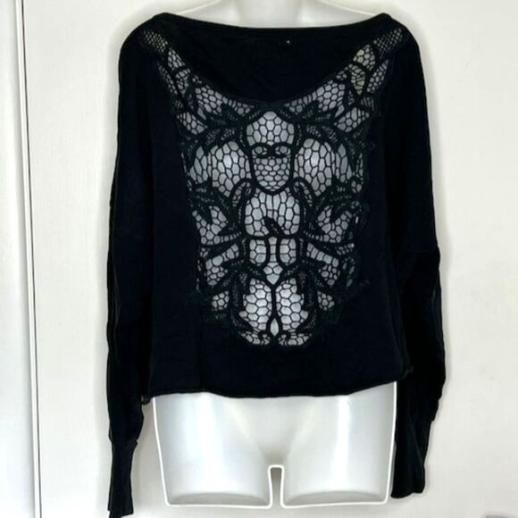 DENIM & SUPPLY RALPH LAUREN BLACK STEER SKULL DREAM CATCHER KNIT TOP SIZE MEDIUM - Picture 10 of 12